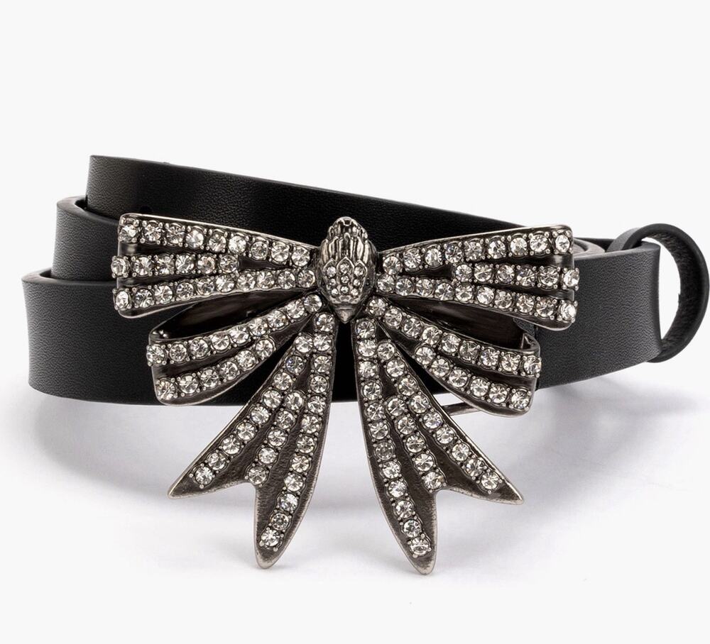 Kurt Geiger London Crystal Bow Belt Leather Small/Med Belt Msca